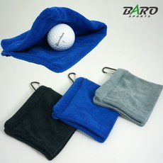 폴더 극세사 골프타올 골프공타올 릴타올 자석 극세사, 블랙_릴와이어클립, 1개