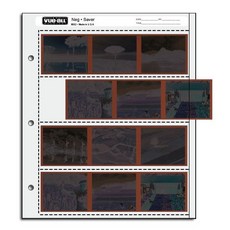 Print File 無酸底片相片保存頁 120mm 3x4格 橫插 6x7cm 底片保護套, 1個, 25頁