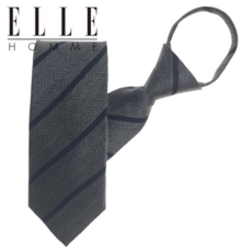 엘르옴므 ELLE HOMME 엘르옴므 실크 자동/지퍼 넥타이 - 퍼시픽 그레이 7cm
