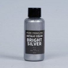 모모델링 메탈릭 브라이트 실버 60ml 고휘도실버 MC-01, 1개