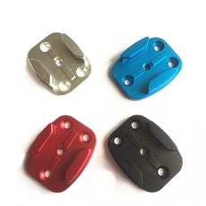 多功能鋁合金CNC平面底座運動相機通用自拍棒/三腳架 1/4接孔 多色可挑, 1個, 银色