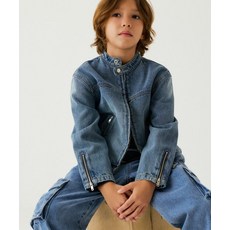 무신사 스탠다드 MUSINSA STANDARD KIDS 데님 레이서 재킷 자켓 [라이트 인디고] MKEJJXK02-LI 468489
