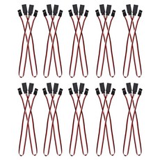 ShareGoo 300mm 수-암 JR 스타일 플러그 3핀 RC 서보 연장 리드 와이어 케이블 자동차 비행기 헬리콥터 드론용 20개 146698