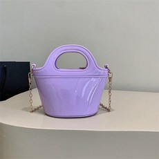 besteffie 미니 체인 크로스바디 가방 여성용 PU 가죽 소형 핸드백 캐주얼 라운드 핸들 K19