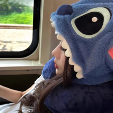 장거리 여행용 디즈니 릴로 앤 스티치 캐릭터 U자형 목 베개 비행기 기내용 필수템 추천, [01] 스티치