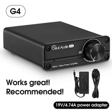 Douk Audio G4 미니 서브우퍼/전체 주파수 모노 채널 디지털 앰프 HiFi 오디오 100W 홈 데스크탑 파워, 01 빠른  Mainland, 01 With 19V4.74A power