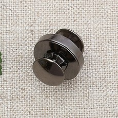 짱패브릭 리벳 가시메 자석단추 14mm 18mm, 18mm-블랙실버, 4개