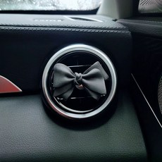 펄리본 차량용 석고방향제 자동차 신차선물 송풍구 차량용품 여성용, F. 새로운 검은 활