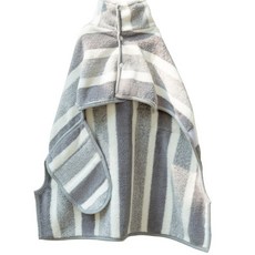 寵物速乾浴巾 柔軟加厚親膚速乾可披可穿 鈕扣固定設計, 灰白浴袍, 1個