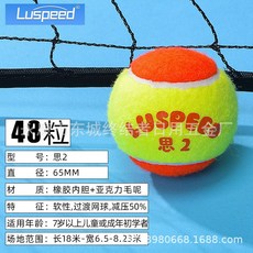 【臺灣出貨】Luspeed兒童網球綠球桔球大紅球訓練器耐用網球-奢尚匯品, 一袋48粒兒童橘球思2, 1個