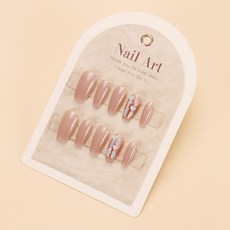 小紅書爆款穿戴甲片高級感秋季純欲風美甲片暈染漸變可拆卸假指甲, 1個, BY1762:工具包款