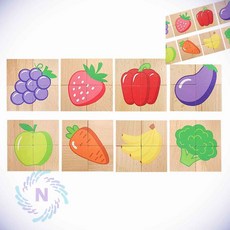 비가 자석퍼즐 과일 나무퍼즐 원목교구