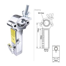 【控光後衛】KUPO KCP-874 2"單臂扣含28mm母孔快速插座, 1個