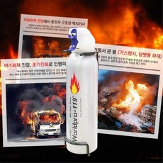 매장 주방 자동차 화재대비 거치대장착 휴대용 간편 스프레이형 소화기