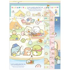 莫莫日貨 全新日本進口 角落生物 露營篇 信封信紙組 LH70501, 1個