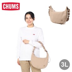 CHUMS Wavy Strap Mini Banana Shoulder 3L 肩背包, 米色