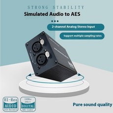 호환 ADC 밸런스드 입력 스테레오 아날로그 디지털 컨버터 AES 디지털 인코더 24비트 192Khz