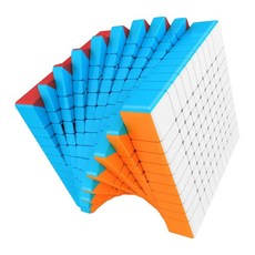 小小店舖 魅龍 10階 魔方教室 速解 魔術方塊 十階 魔方 彈簧可調 84mm 高階 彩色 魔域文化, 1個