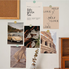 인테리어 감성 엽서 사진 포스터 세트, 1개, 컬러 포인트 엽서 - Beige