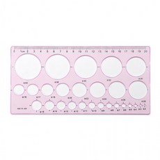 원형도형자 학용품자 템플레이트 학용품 1PLmV, 1개, 상세페이지 참조