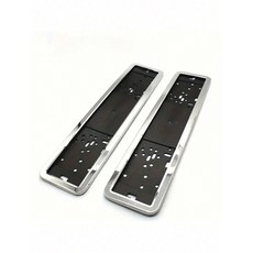 2피스 스테인리스 스틸 EU 번호판 프레임 – 광택 마감 처리된 V2A 소재 애호가를 위한, 2Pc