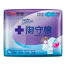 康乃馨 御守超薄夜用加長衛生棉 安心防漏 舒適透氣, 33cm, 12片裝, 1個