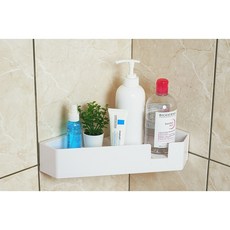 3M 無痕置物籃 17723 極淨防水收納架，浴室廚房置物籃，免釘免鑽, 1個, 三角置物架, 圖片