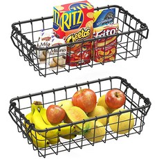 쌓을 수 있는 싱글 와이어 바스켓 2팩 22.6 x 39.4 10.9cm(8.9 15.5 4.3 129029