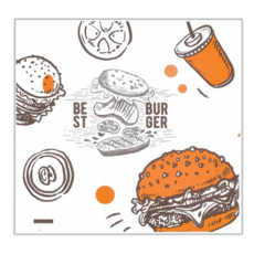 美式漢堡用淋膜防油紙/貝果紙/三明治紙 (100入), 1個