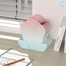 귀여운 캐러멜 푸딩 젤리 로터스 메이크업 브러쉬 보관함 다기능 대용량 데스크탑 장식 에이 티브 펜 홀더, 02 C