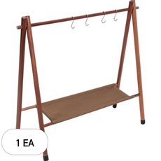 캠프빌리지 우드 인디언 행어 선반 + 보관 파우치, 오크, 1단, 1개