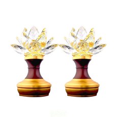 新韻傳音 水晶蓮花燈, 金色, 1套