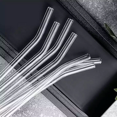 내열 유리빨대 다회용 카페용품 버블티 텀블러, 23cm 유리빨대