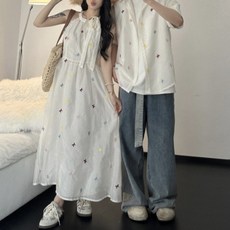 커플 시밀러룩 여행 반팔 긴팔 티셔츠 하와이안 웨딩촬영 휴양지 드레스 패밀리룩 호캉스 원피스