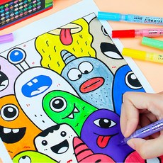 12색 보드마카펜 문구용 아크릴페인트마카, 12색세트