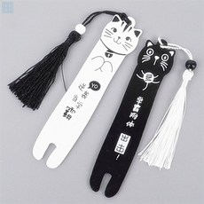 이진이몰 귀여운 고양이 책갈피 북플래그, 화이트