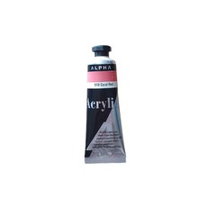 알파색채 미술 아크릴칼라물감 1시리즈 50ml 낱색 1개, 916번 코랄레드