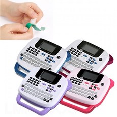 로드메일코리아 휴대용 라벨프린터+12MWK 라벨테이프+건전지, LMK-1000(블루), 1개