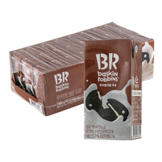 배스킨라빈스 멸균우유 쿠키앤크림 (), 190ml, 1개