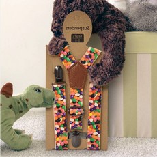 키즈 패션 서스펜더 어린이 멜빵 유아 젤리빈 패턴 벨트 아동용 바지 흘러내림 방지