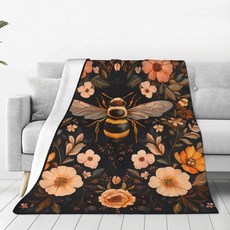 Bee 담요 부드러운 플란넬 보송하고 아늑하며 따뜻한 소파 및 침대 사무실 가정 선물 127cm x 152.4cm(50 60인치) Qceqkul 177164