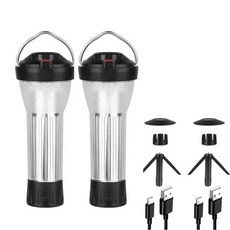 BATOT 5 Set 3000mAh 캠핑 랜턴 목표 제로 플랫 교체 캠핑 램프 5 조명 모드 Led 손전등 비상 램프, [08] 2 set Silvery, 08 2 set Silvery