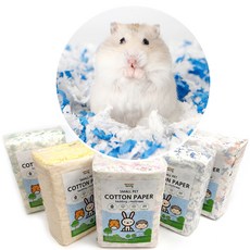 슈퍼파인 페이퍼 코튼 종이베딩 450g 펫리터 대용 신소재베딩 햄스터베딩 고슴도치 토끼 기니피그 베딩, 1개, 랜덤