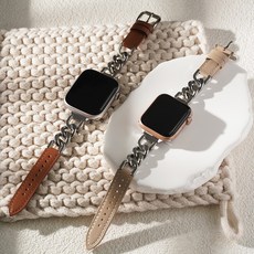 w.wear 真皮拼接單鏈蘋果錶帶