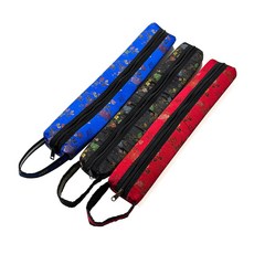 한울림국악기 꽃자수 채가방 (고급채가방/채케이스/은은한꽃무늬), 파랑, 1개