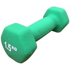防滑六角啞鈴 健身訓練器材 居家運動手握啞鈴, 1個, 1.5kg
