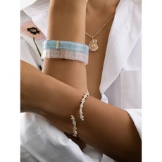 시드니에반 아쿠아마린 앤 다이아몬드 브레이슬릿