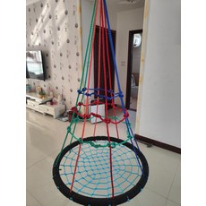 실내 그네 원형 그물 라탄 키즈카페 펜션 흔들 야외 스윙 놀이터 행잉 로프, 새둥지 그네(직경 100CM/높이 1.8m), 1개