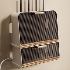 Market Plan 免鑽孔雙層多功能機上盒收納架, 1個, 白色