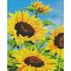 파란하늘 DIY공예 반짝이는 하모니아트 해바라기와 40x50 보석십자수 26250PC 1(pc), 색상